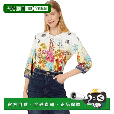 自营Johnny Was Women's Delite Puff Sleeve Top, Multi - multi
