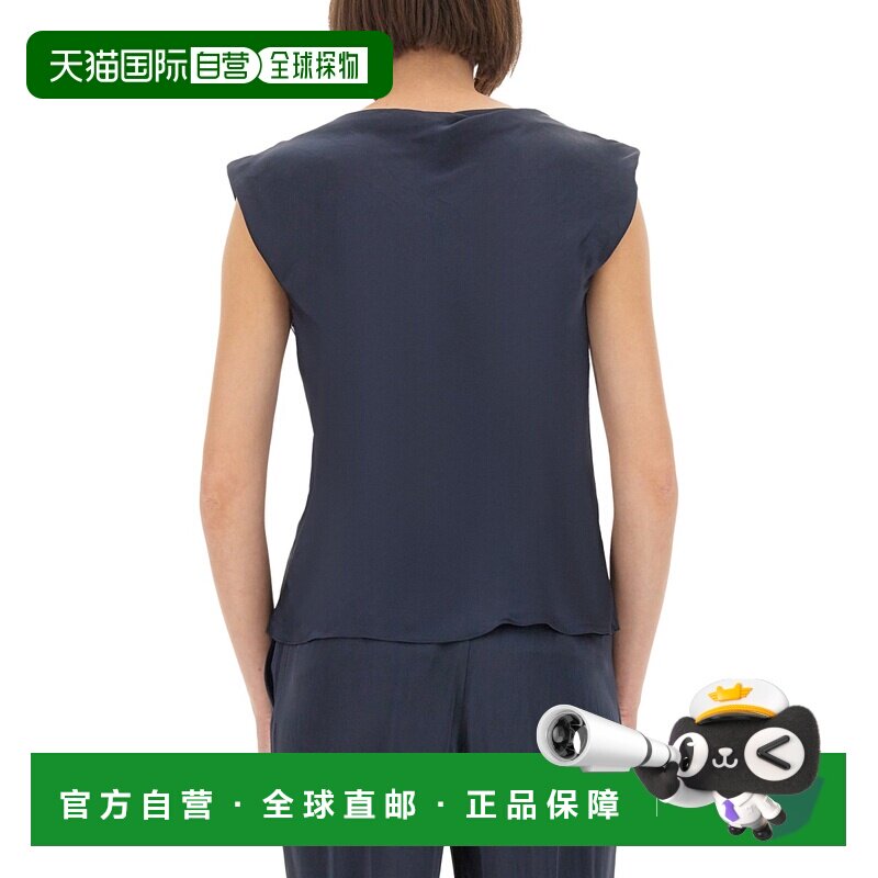 1h可退 香港直邮THEORY 女士T恤 P0605510XLV AW2025 蓝色 SATIN图片