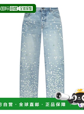 1h可退 香港直邮AMIRI 男士牛仔裤 AMDNGH1012426 AW2024 蓝色 多