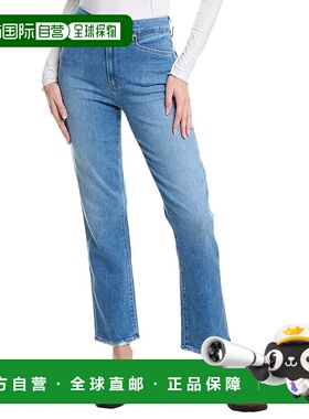 自营PAIGE Knockout Jolene Princess Tapered Leg Jean - blue