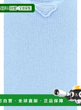 香港直邮PRADA 女士针织毛衣 P24A3ZS23213XAF0013 AW2024 浅蓝色