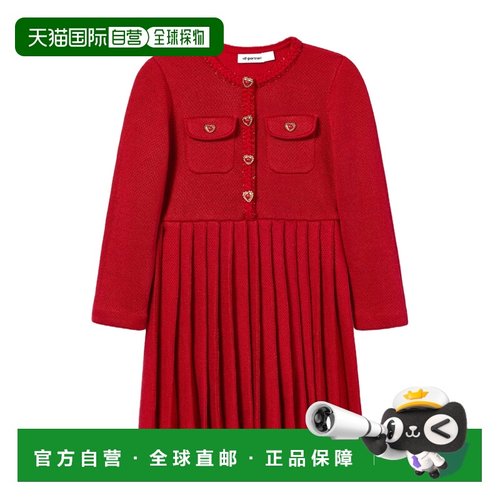 香港直邮SELF-PORTRAIT 女童连衣裙 RS25715SR AW2024 红色 针织
