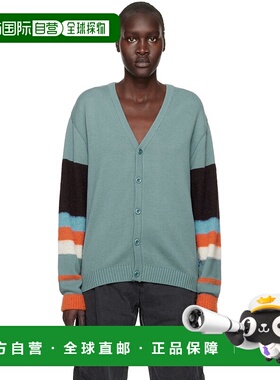 1h可退 香港直邮潮奢 Awake NY 女士 蓝色 Striped Sleeve 开衫 A