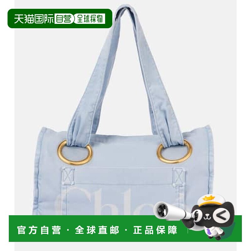 1h可退 香港直邮Chloe 蔻依 女士 Plage 徽标手提包 blue蓝色 舒