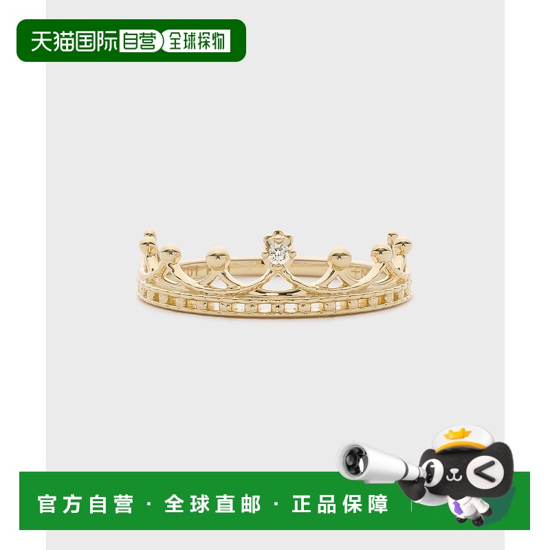 1h可退 日本直邮NOJESS 女士K10金钻石镶嵌细款皇冠设计指环 3024