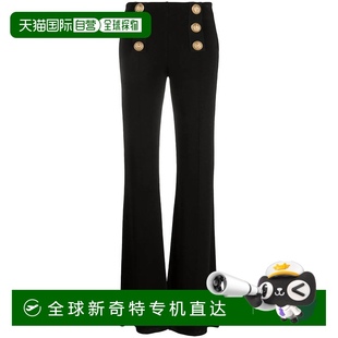 AW2024 香港直郵BALMAIN BF1PO121KB410PA 黑色 女士休閑褲 Strai