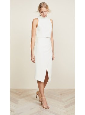 潮奢 Black Halo 女士 Juma 两片式拼接连衣裙 BLACK30235