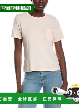 自营electric & rose电动玫瑰口袋T恤-粉红色 美国奥莱直发