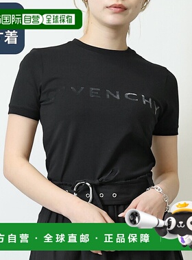 日本直邮GIVENCHY“徽标圆领T恤”棉质短袖（黑色）BW70BFP6VY 00