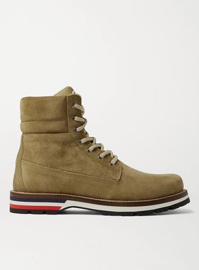 Moncler 盟可睐 男士 Vancouver 条纹绒面革登山靴 4F7001002SMA
