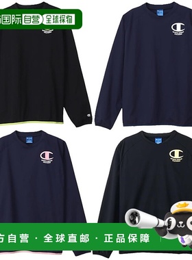 日本直邮Champion 男士长袖排球T恤黑色/海军蓝C3-CVC30