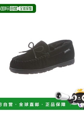 自营 BEARPAW女式Mindy Moccasin拖鞋-黑色 美国奥莱直发
