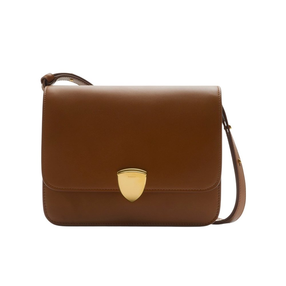 BURBERRY 女士斜挎包 80946941 AW2024 棕色 翻盖单肩包