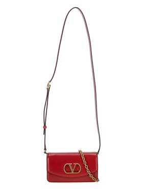 潮奢 Valentino 华伦天奴 女士 Vain 折疊頂部手拿包 6W0B0R71GCB