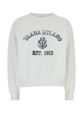 潮奢 Prada 普拉达 女士 标志印花圆领运动衫 134716SOOO16V5