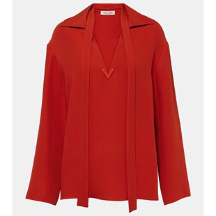 打结领真丝衫 潮奢 女士 华伦天奴 000276 Valentino