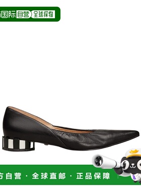 香港直邮Ami Paris 尖头褶皱低跟鞋单鞋女鞋 FSV702AL00560