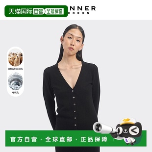 女士纯羊绒可机洗V领针织开衫 冬季 CASHMERE 欧洲直邮DENNER