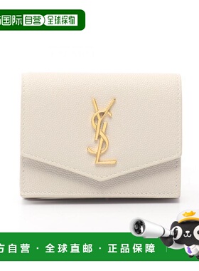 日本直邮中古YSL圣罗兰女A级95新card case卡包牛皮卡包黑色