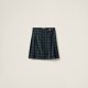 24新品 MIU 缪缪 格子图案百褶裙