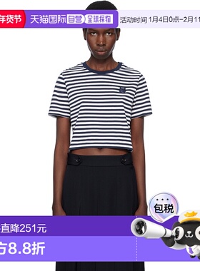 1h可退 香港直邮潮奢 MAISON KITSUNE 女士 海军蓝 & 白色 Bold F