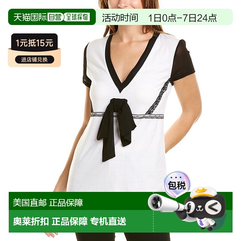 自营 Twinset V 领 T 恤 潮流穿搭时尚高级感 美国奥莱直发针织衫