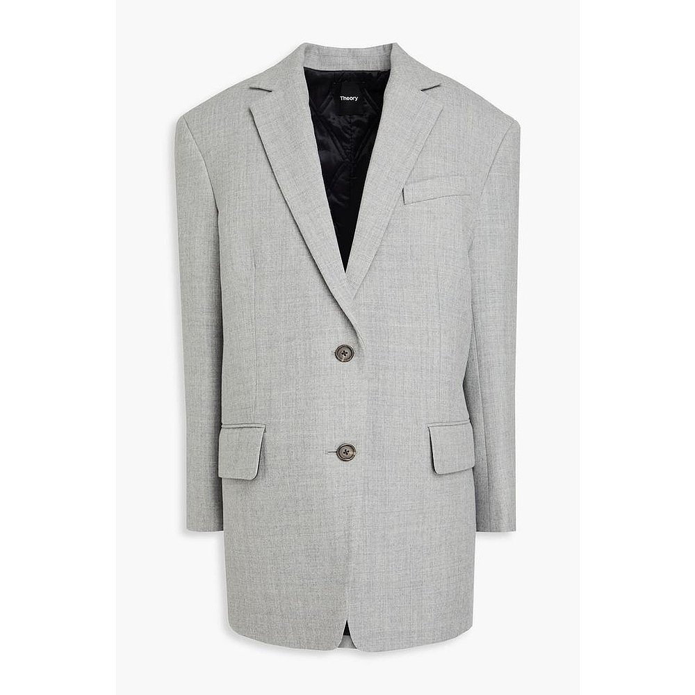 美国直邮THEORY 女士羊毛法兰绒西装外套 XS S 修身时尚显瘦