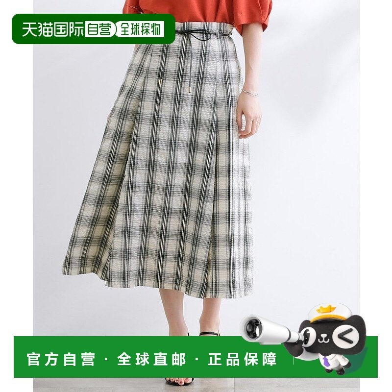 日本直邮grove Code Ribbon Tuck A-Line格纹