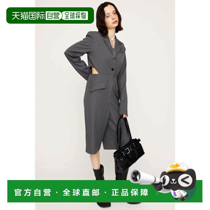 日本直邮SLY 灰色露肩剪裁连体裤