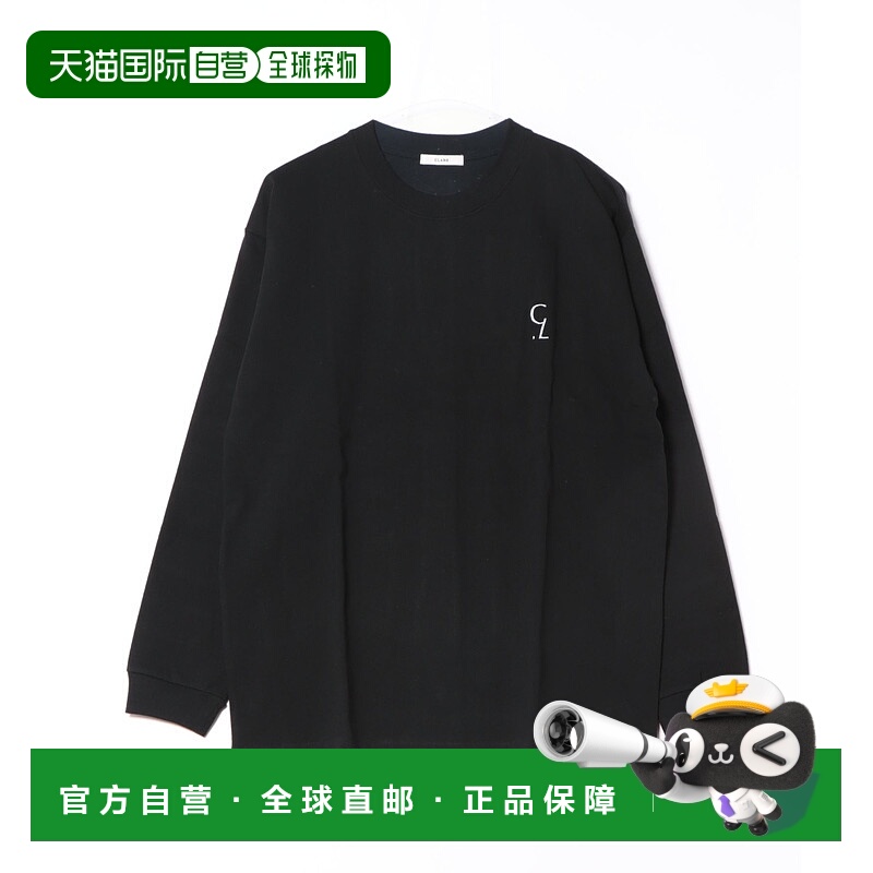 1h可退 日本直邮CLANE 女装 基础宽松长袖T恤 胸前CL刺绣 logo设