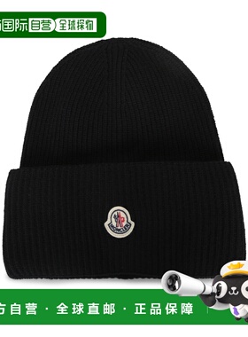 香港直邮MONCLER 女士帽子 3B00032M1241999 AW2025 黑色 Wool be