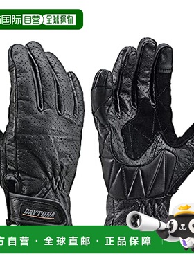 日本直邮代托纳 春夏秋摩托车黑色真皮手套XL码 可触屏 HBG 129