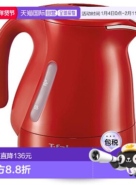 【日本直邮】T-fal厨房电器电热水壶JUSTINE＋系列1.0L红色