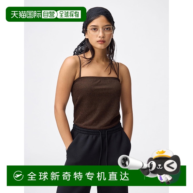 日潮跑腿GU极优 Brafeel 短款闪光抹胸背心 +E 68 BLUE WOMEN M 3
