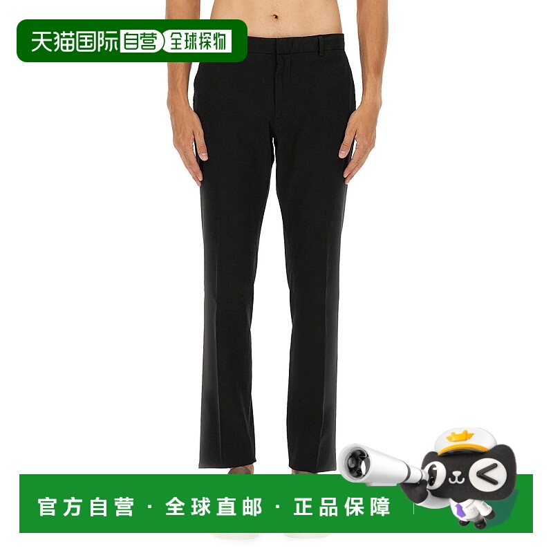 1h可退 香港直邮Zegna 杰尼亚 男士 直筒毛邊褲腳長褲 UGI17A2TR0