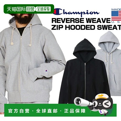 日本直邮Champion 连帽衫 红色单标签REVERSE WEAVE ZIP HOODED S