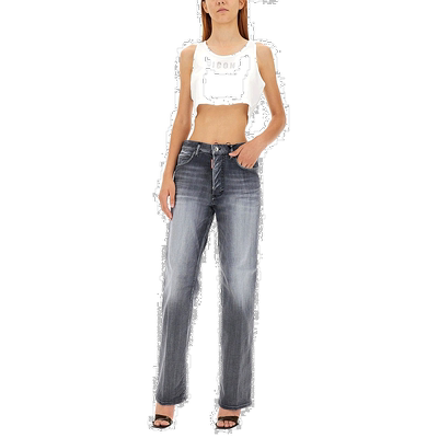 1h可退 香港直邮DSQUARED2 女士牛仔裤 S72LB0697S30503900直筒裤