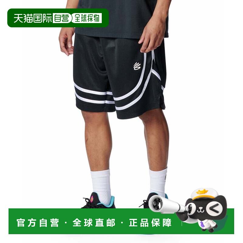 日本直邮Under Armour/安德玛 6011369 男款 短裤 黑色×白色 Und图片