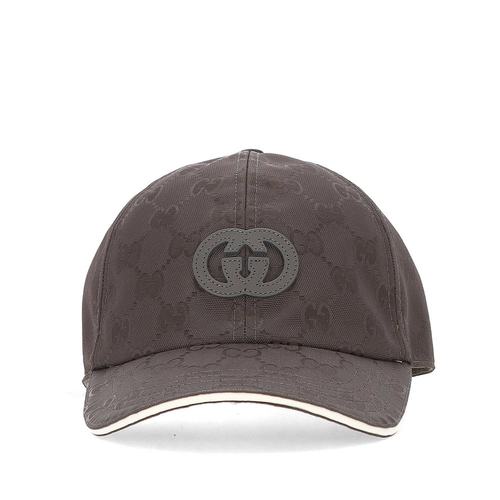 GUCCI 男士帽子 8354764HBF31362 AW2025 灰色 GG图案棒球帽