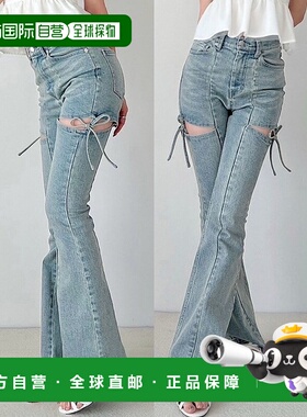 1h可退 日本直邮RESEXXY 女士剪裁蝴蝶结靴裤牛仔裤 152542419101