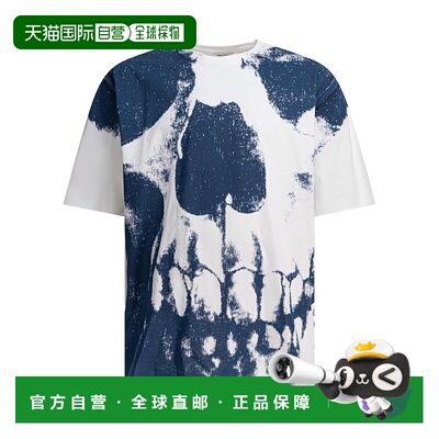 香港直邮ALEXANDER MCQUEEN 男士T恤 815067QTAC50978 SS2025