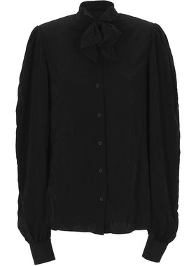 BALENCIAGA 女士衬衫 814140TRO211000 SS2025 黑色