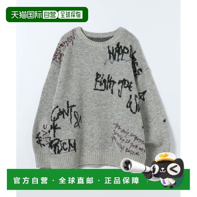 1h可退 日本直邮JEANASIS女士宽松落 graffiti风设计针织套头衫 6