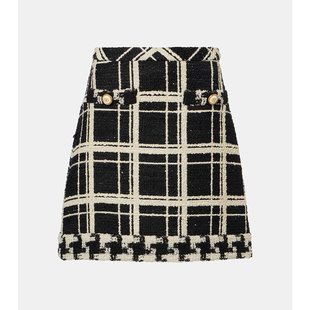 羊毛混纺花呢迷你半身裙 Valentino Mossi 女士 000276 华伦天奴