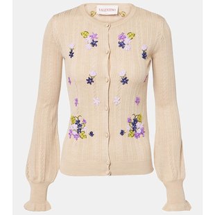 刺绣初剪羊毛针织开衫 潮奢 女士 华伦天奴 000276 Valentino