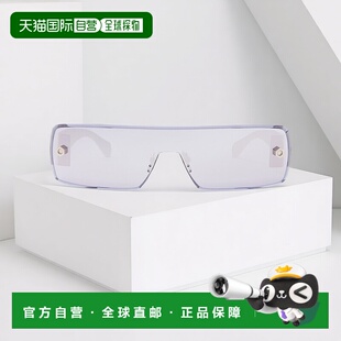 1h可退 香港直邮Alaia 女士 Lettering 徽标矩形太阳眼镜 AA0083S