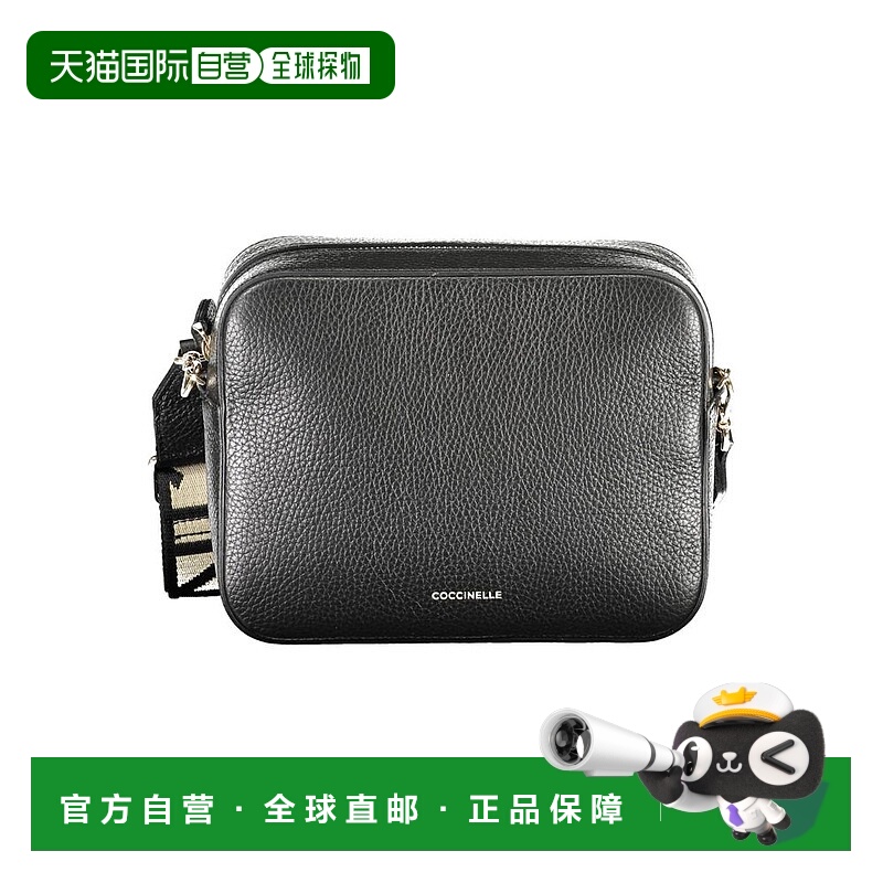 自营 Coccinelle Leather女式手提包-黑色 美国奥莱直发