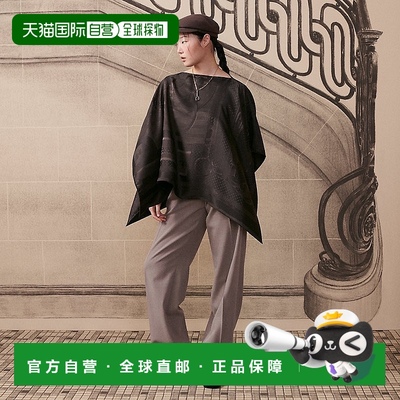 自营1h可退 欧洲直邮Hermes爱马仕 女士黑色真丝丝巾围巾