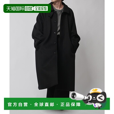 1h可退 日本直邮Lui's 男装 宽松版型 长款立领大衣 光泽滑挺面料