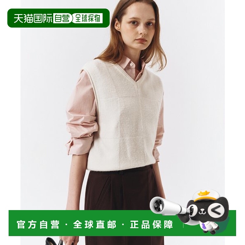 韩国直邮Dunst2023秋冬新品中性风经典女款背心UDSW3C101OW